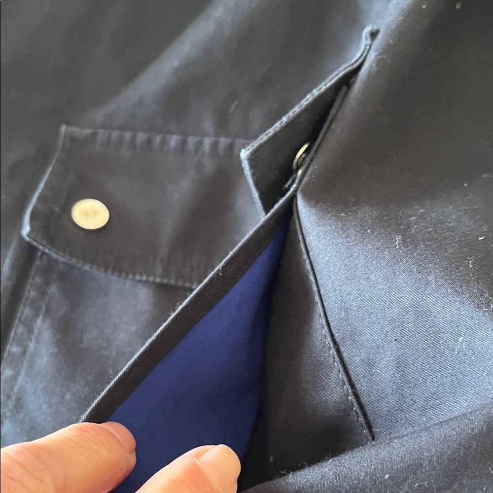 kate spade Black Hooded Coat with Snap Pockets - Picture 6 of 7
